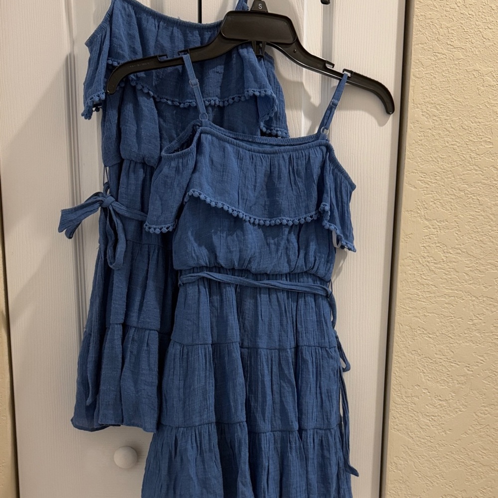 2 Ally B Blue Tiered Girl's Dress